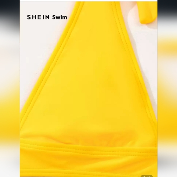 SHEIN Vibrant Yellow Bikini with Crisscross Detail - Picture 5 of 9